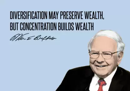 Buffett quote nr. 3 - een eindeloos vat vol wijsheid. Diversificatie is aangeraden wanneer uw focus kapitaalsbehoud is.