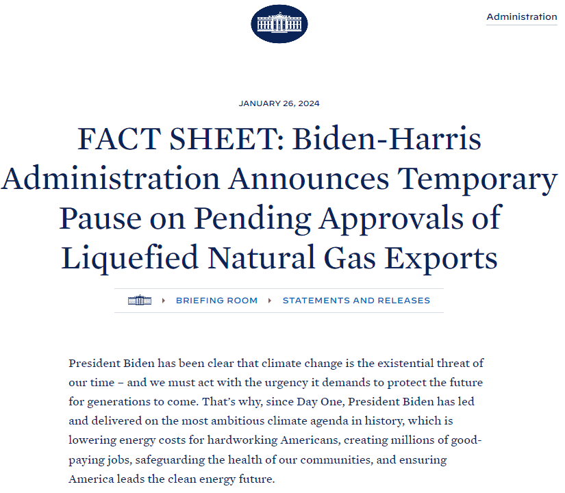 Biden-Harris hamstert LNG