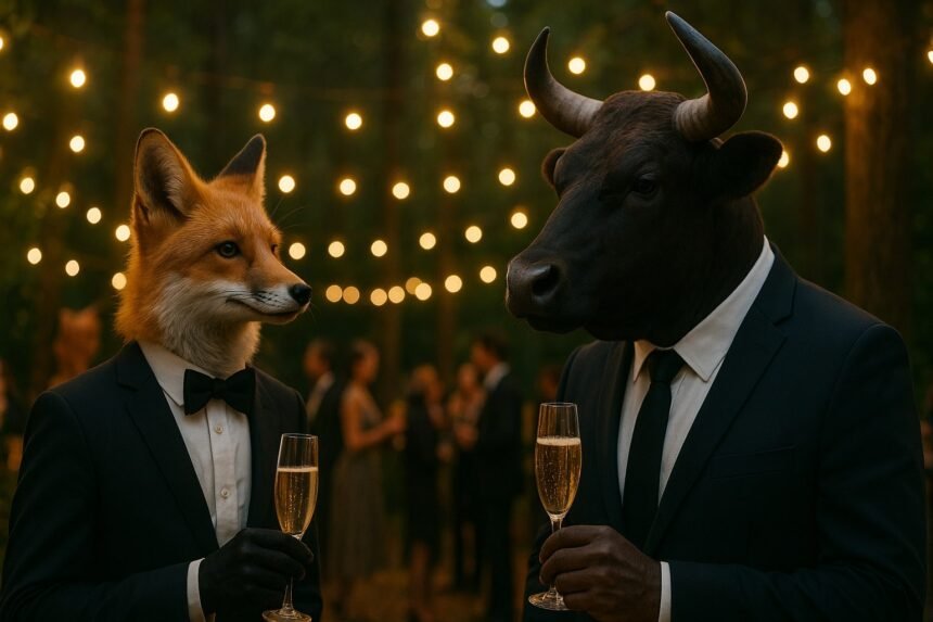 Festive Fox With Bull W32 & 33