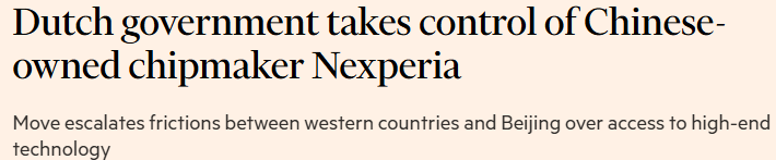 Nexperia china nederland Netherlands Dutch