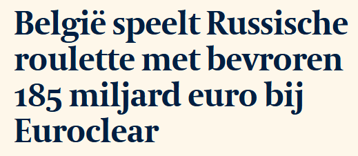 België Rusland OEkraïne lening reserves euroclear