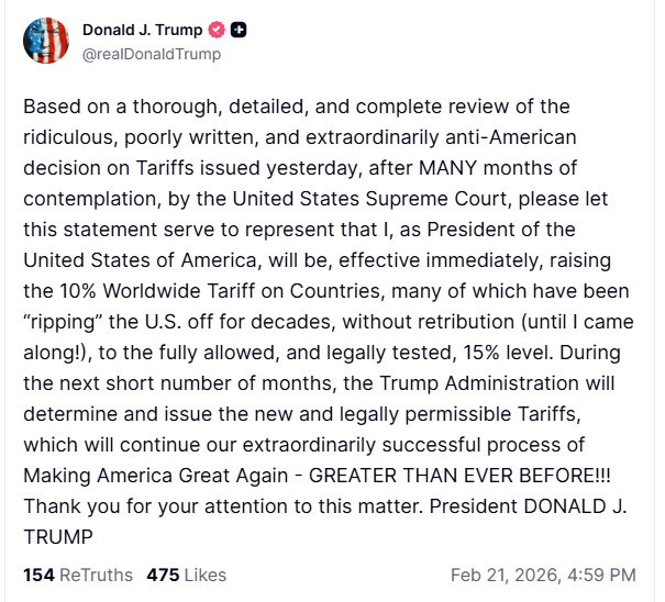 Trump scotus tarieven