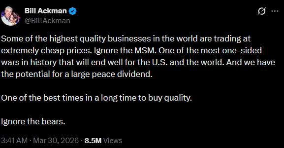 ImageBron: https://x.com/BillAckman/status/2038431513964916978