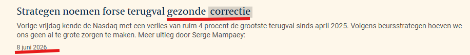 Een gezonde correctie