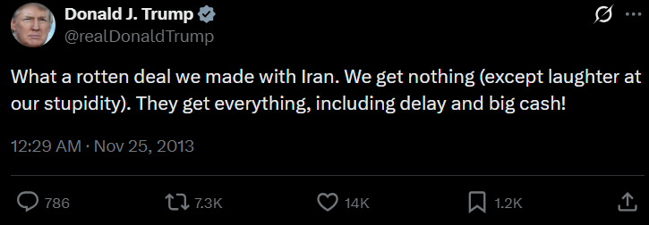 In vergelijking maakte Obama een zeer goede deal!