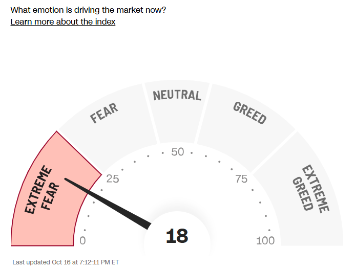 CNN fear & greed index